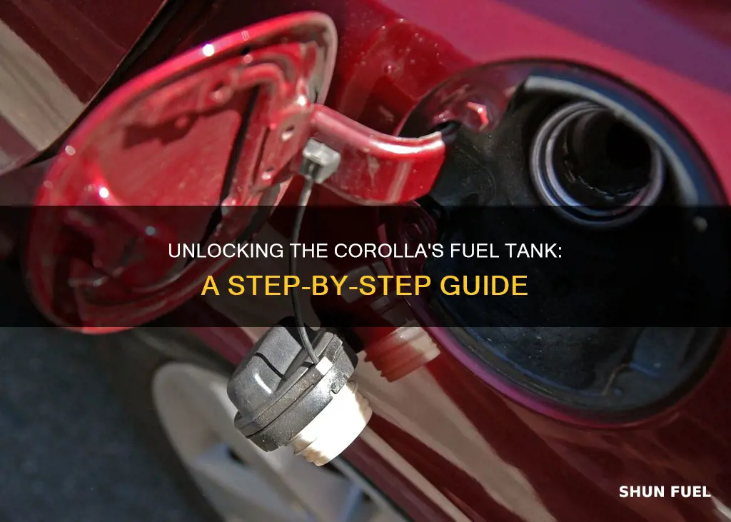 how to open corolla fuel tank