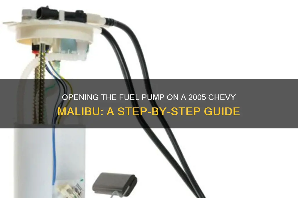 how to open fuel pump on a 2005 chevy malibu