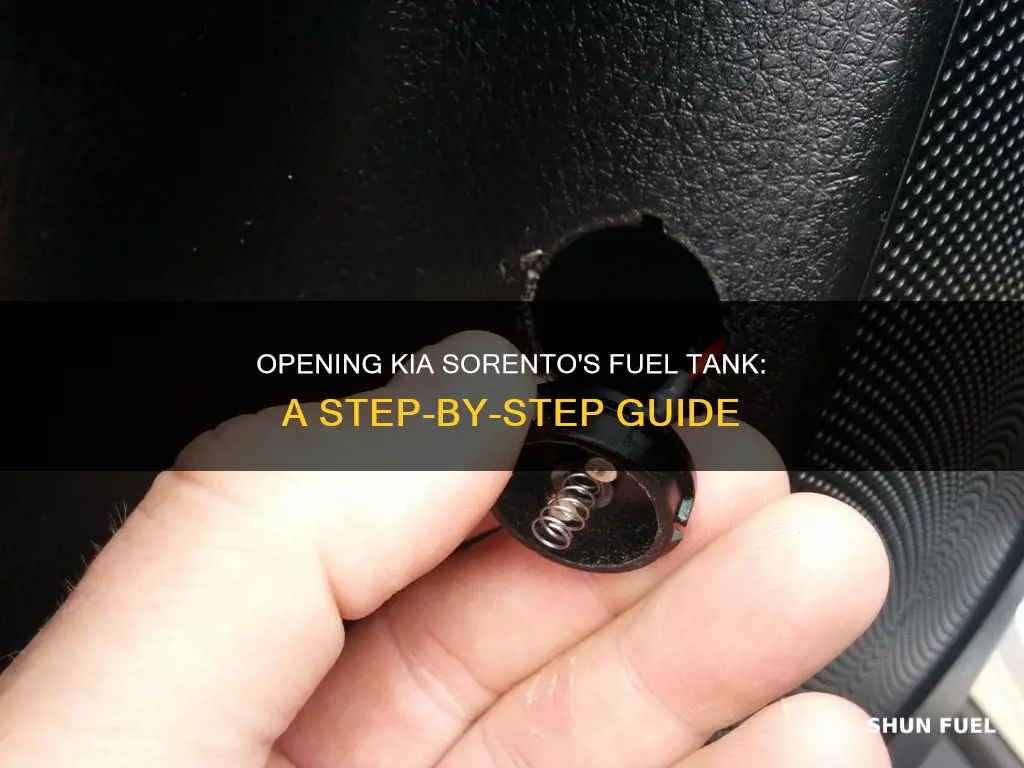 how to open kia sorento fuel tank