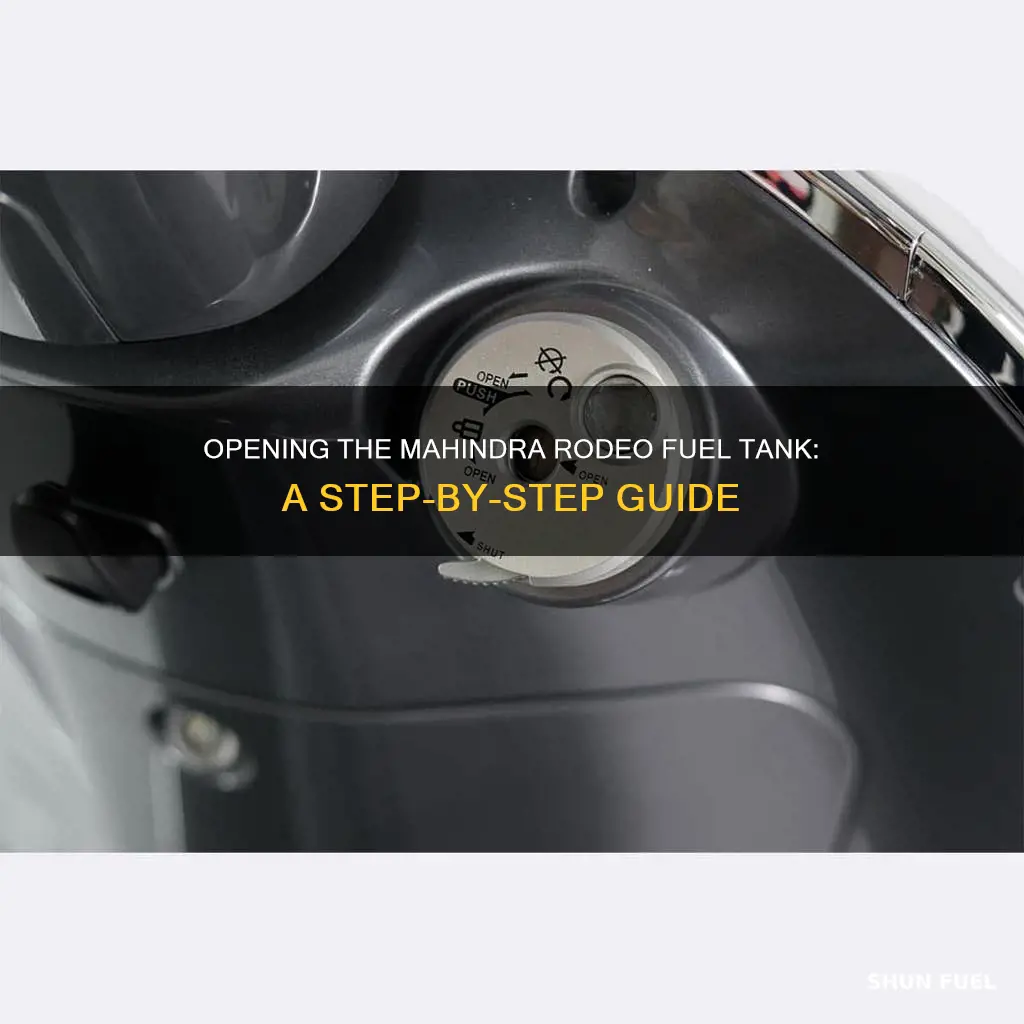 how to open mahindra rodeo fuel tank