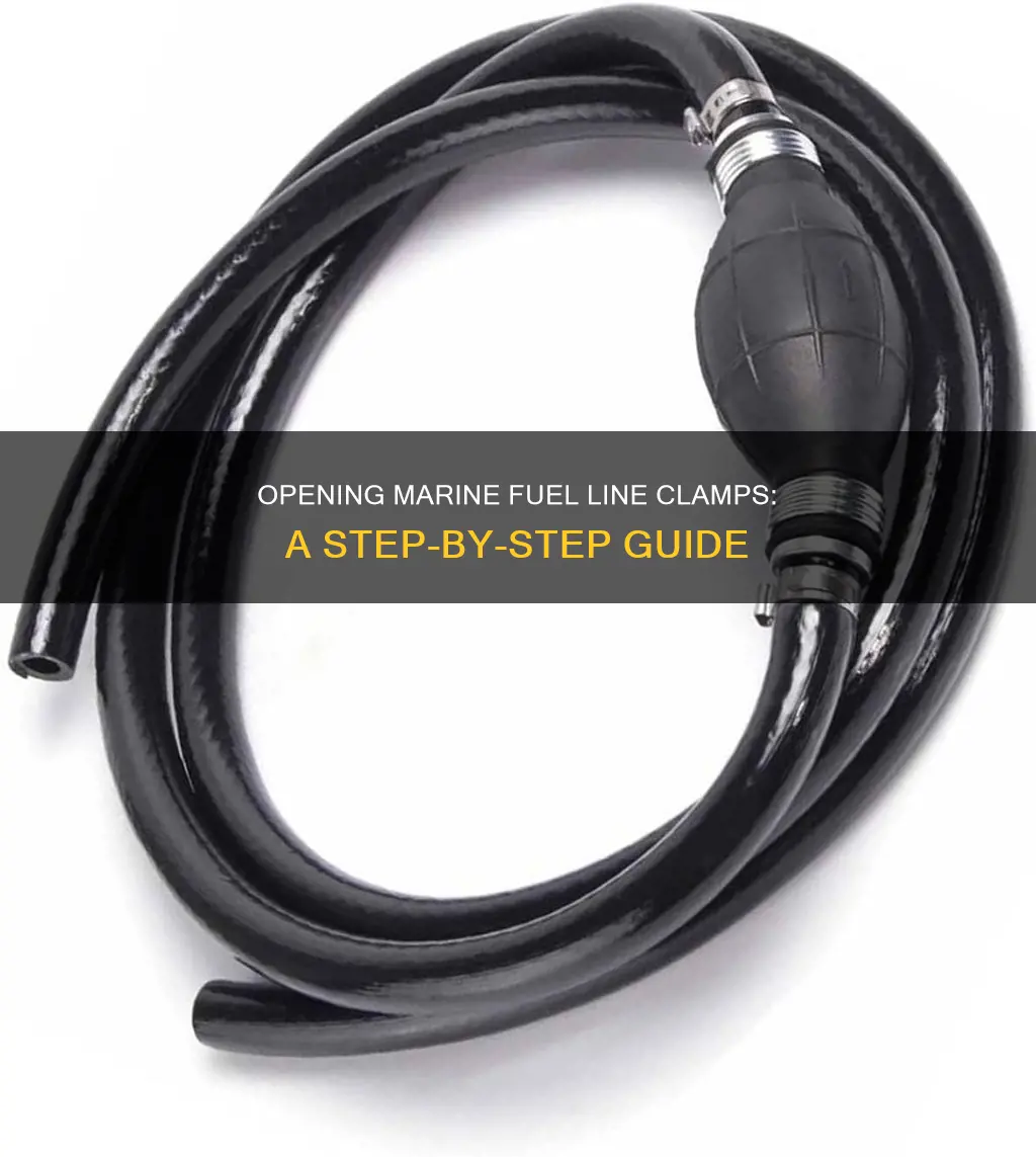 how to open marine fuel line clamp