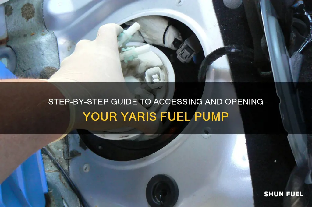 how to open yaris fuel pump