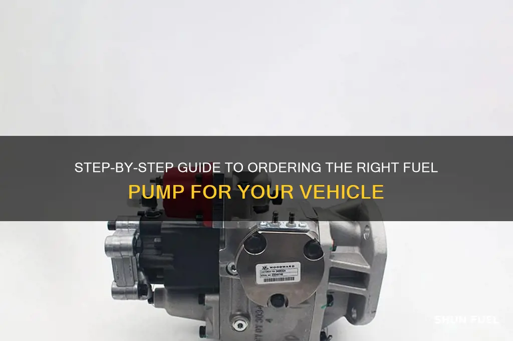 how to order a fuel pump
