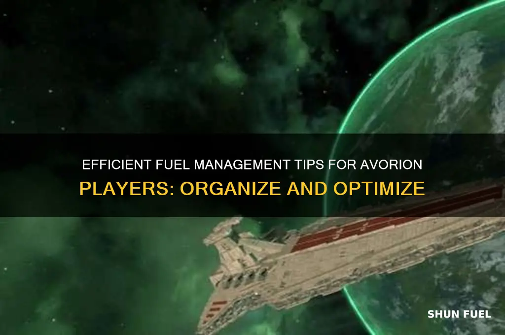 how to organize fuel avorion