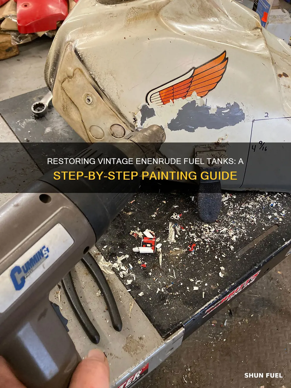 how to paint old 1950s enenrude fuel tanks