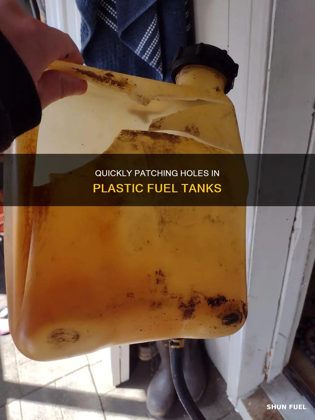 how to patch a hole in a plastic fuel tank