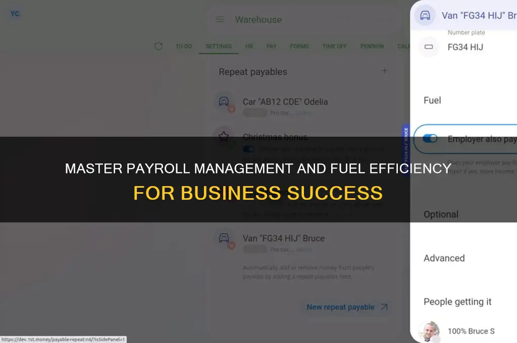 how to payroll and fuel