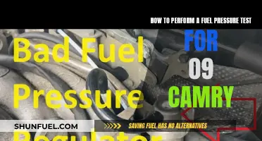 Testing Fuel Pressure: 09 Camry Guide