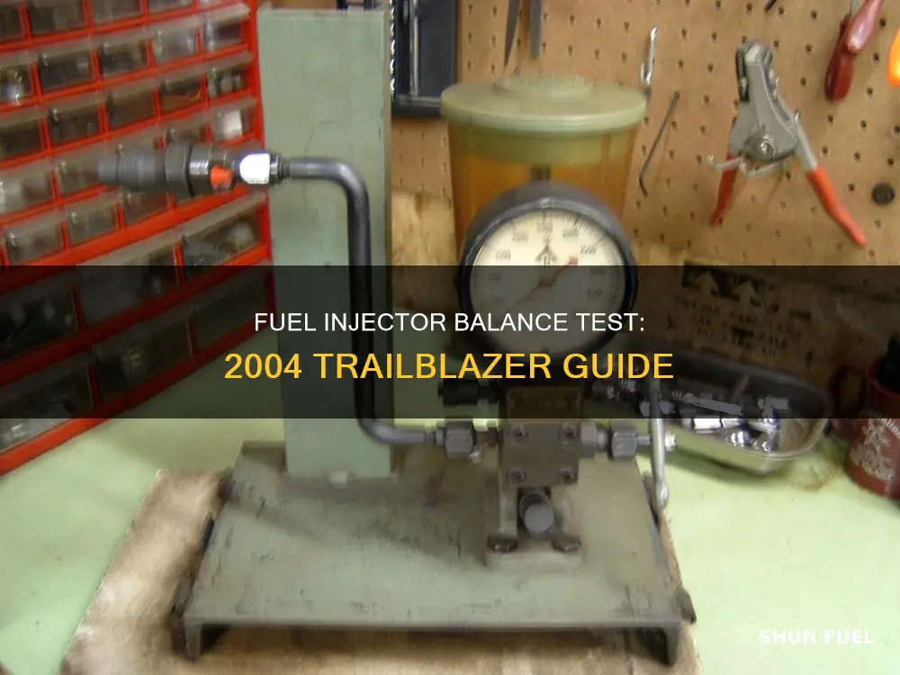how to perform fuel injector balance test on 2004 trailblazer