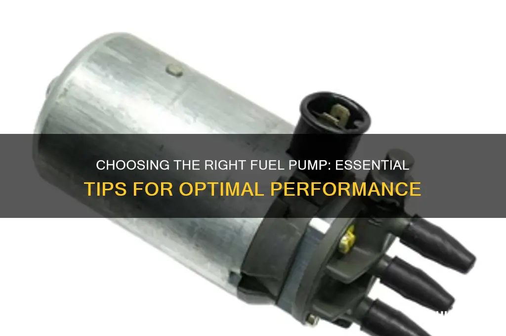 how to pick a fuel pump