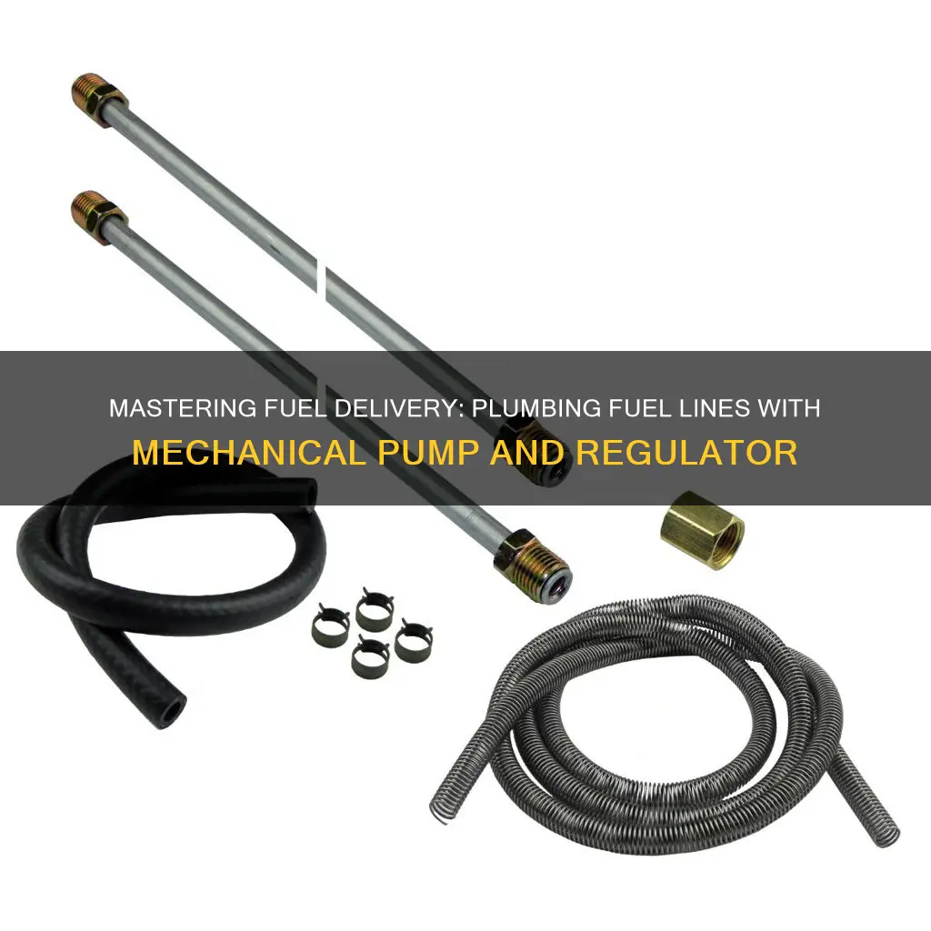 how to plumb fuel lines with mechanical pump and regulator