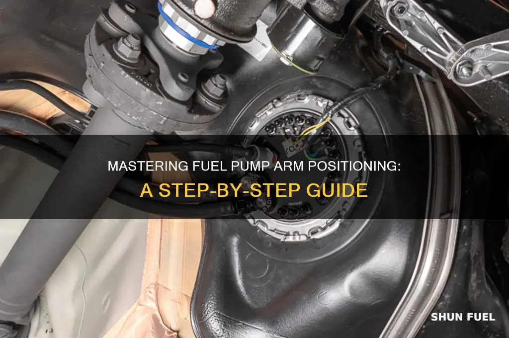 how to position a fuel pump arm