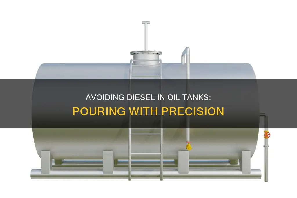 how to pour diesel fuel in oil tank