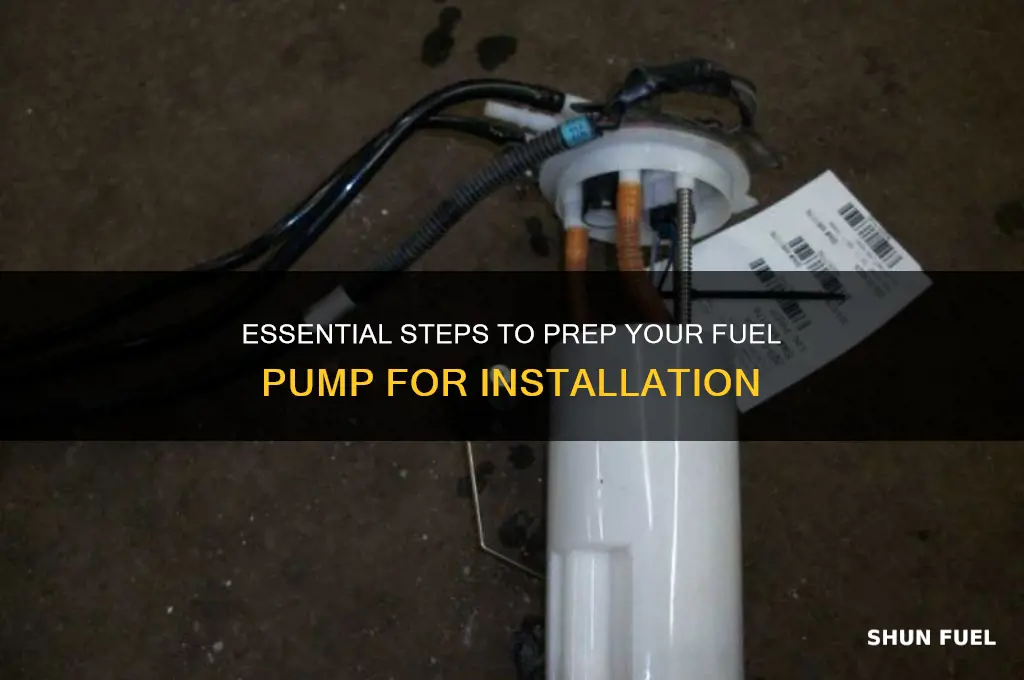 how to prep a fuel pump before installing