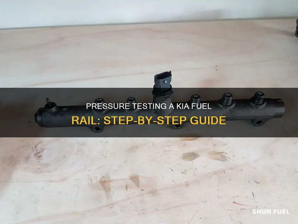 how to pressure test a fuel rail kia