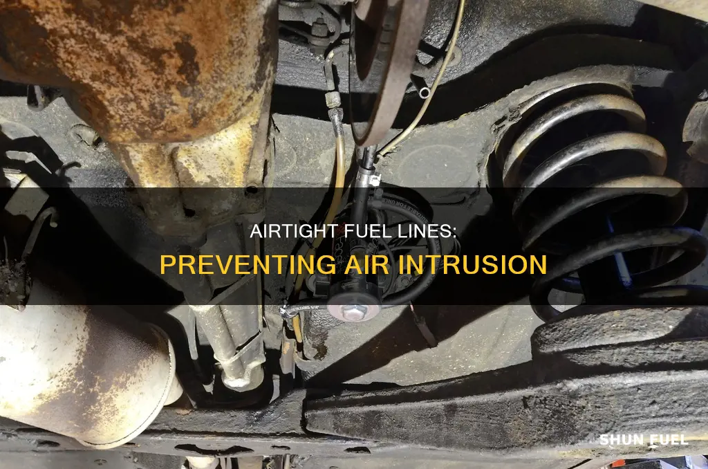 how to prevent air from getting into a fuel line