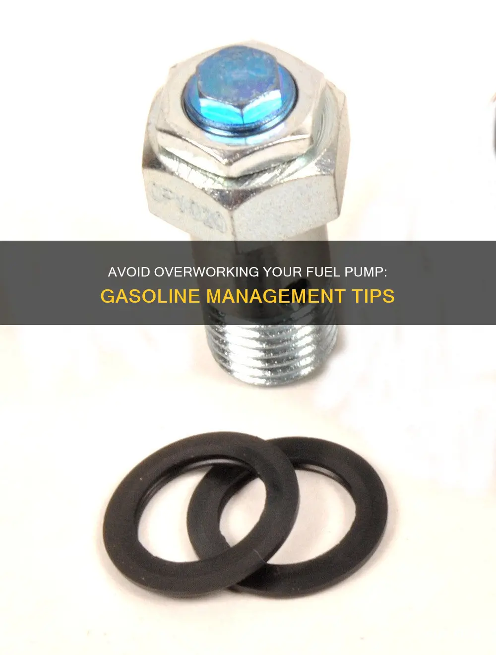 how to prevent electric fuel pump from too much gasoline