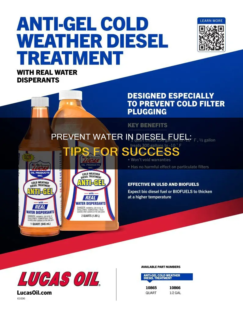 how to prevent water in diesel fuel