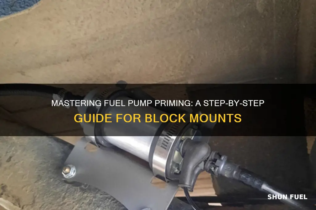 how to prime a block mounted fuel pump