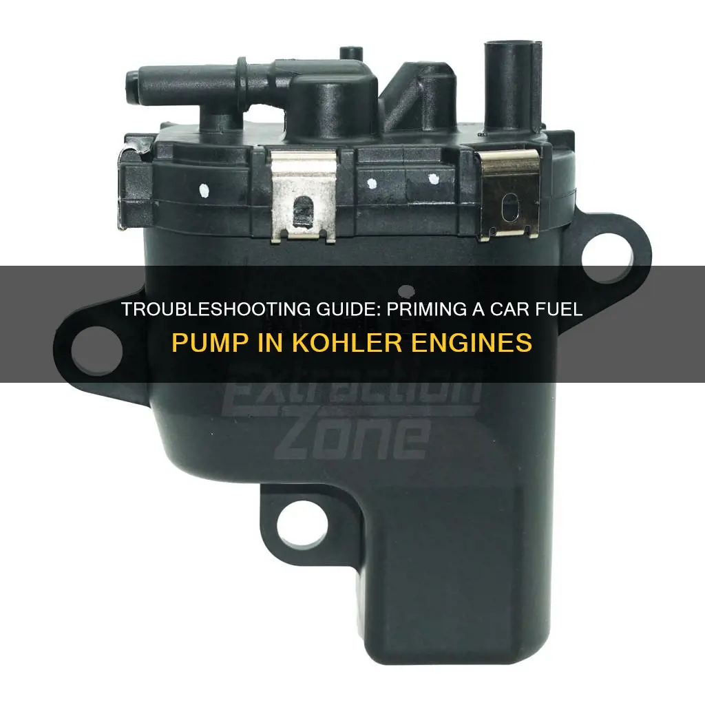 how to prime a car fuel pump kohler engine