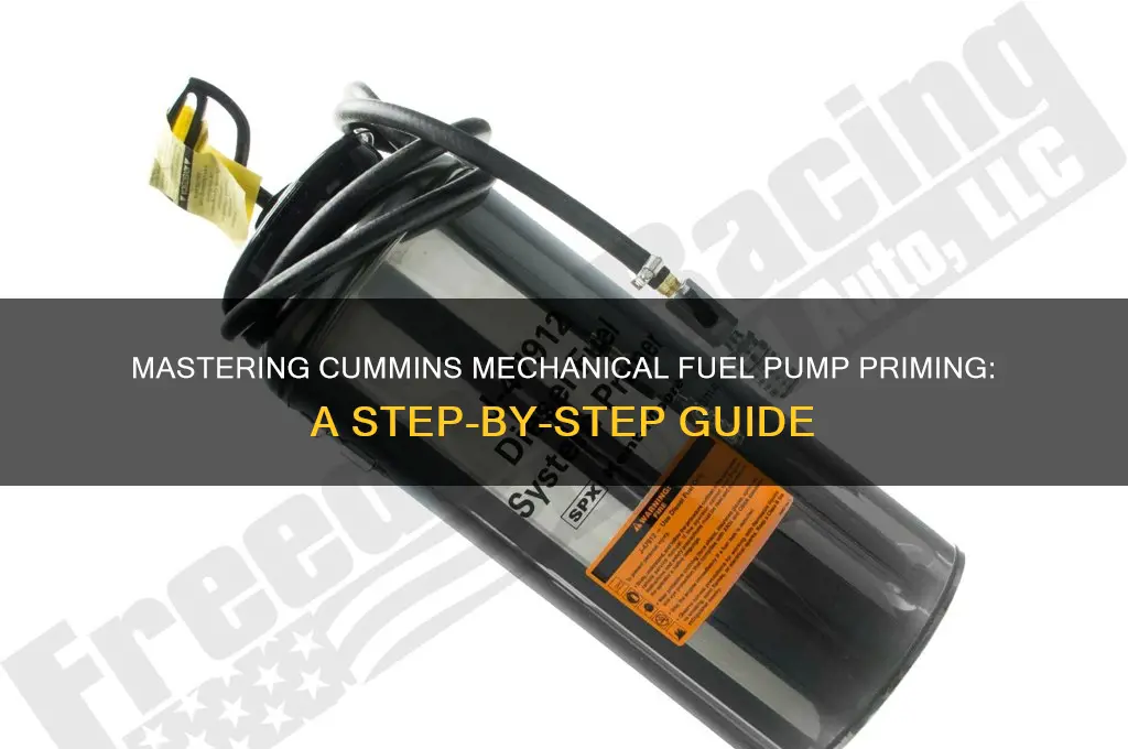 how to prime a cummins mechanical fuel pump
