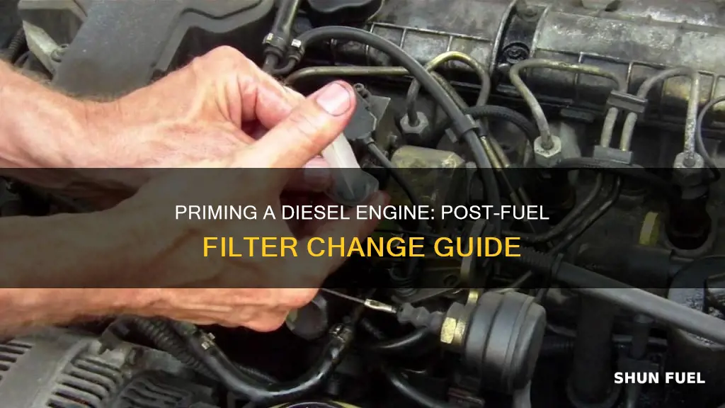 how to prime a diesel engine after changing fuel filter