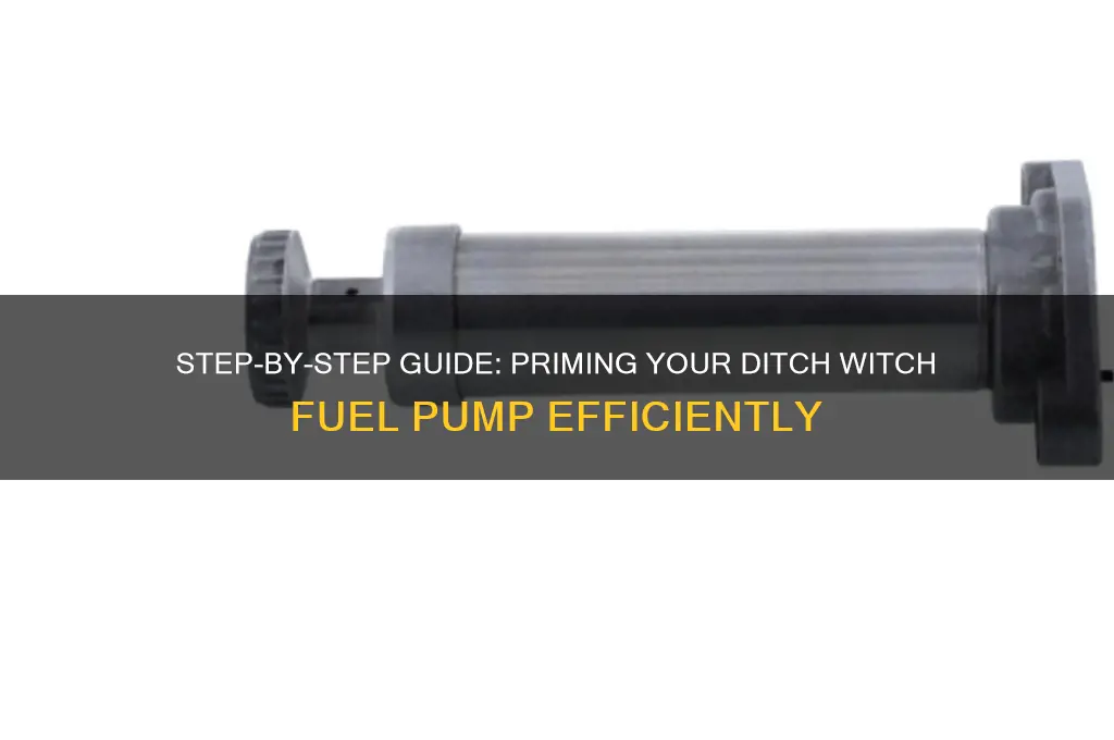 how to prime a ditch witch fuel pump