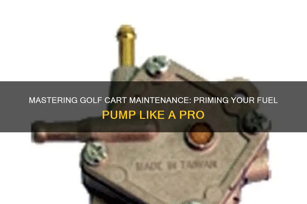 how to prime a golf cart fuel pump
