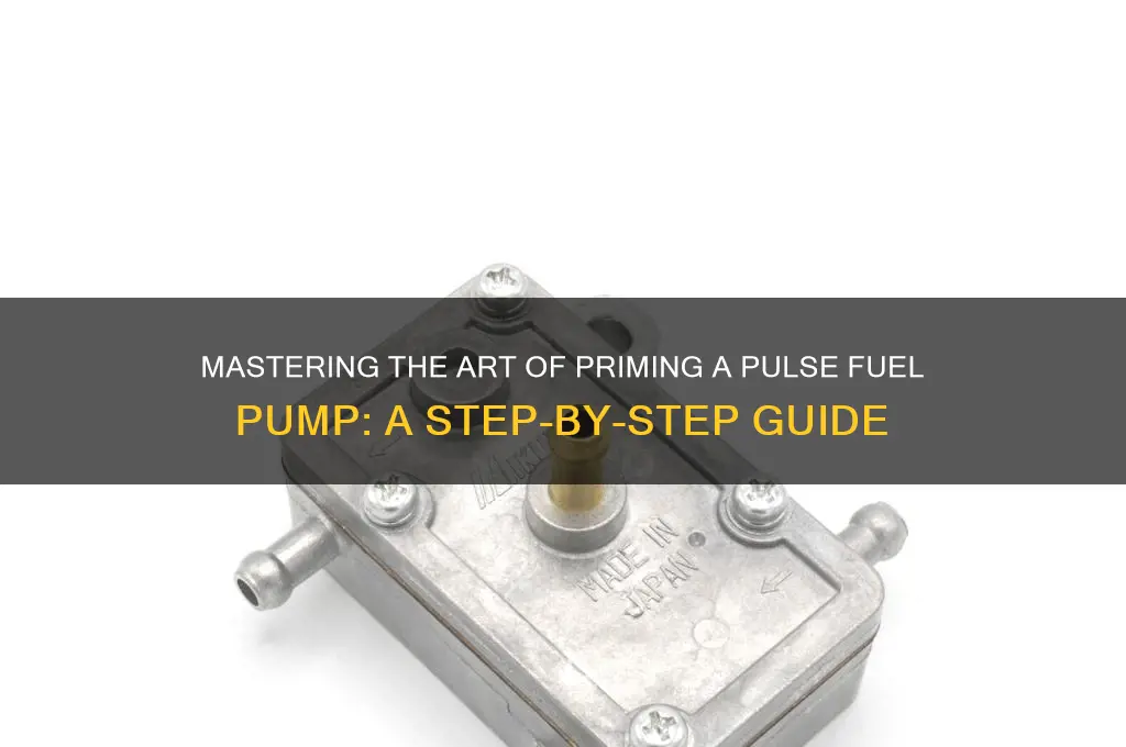 how to prime a pulse fuel pump
