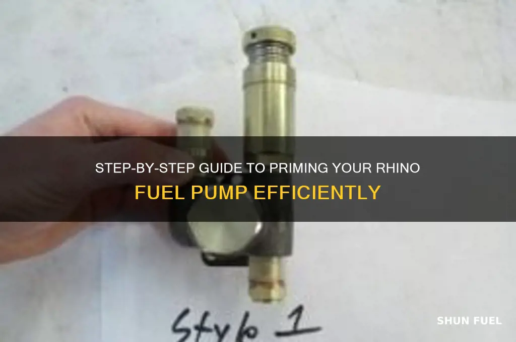 how to prime a rhino fuel pump