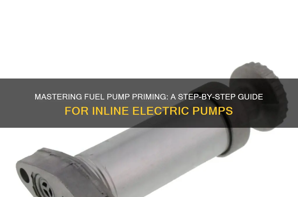 how to prime an inline electric fuel pump