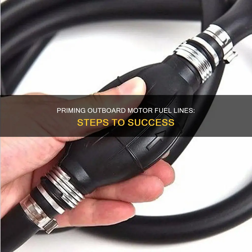 how to prime an outboard motor fuel line