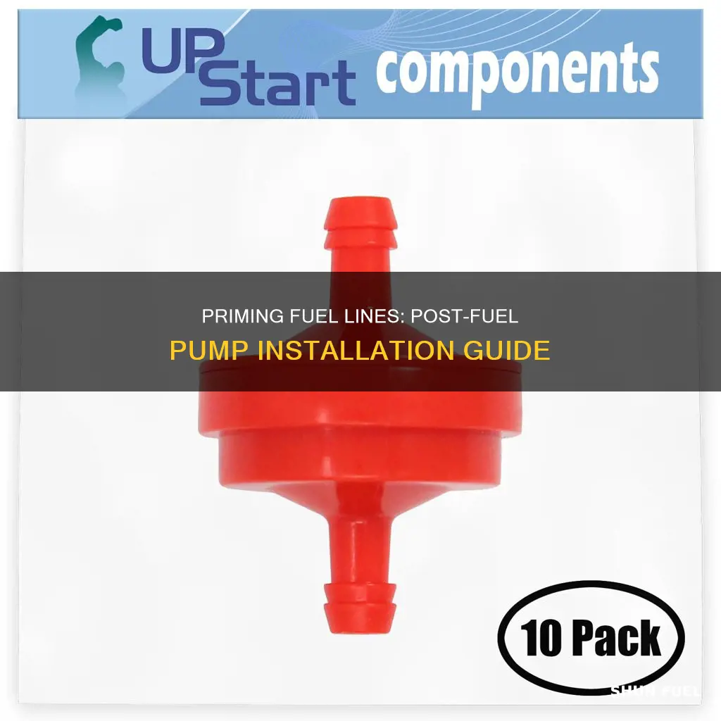 how to prime fuel line after new fuel pump install