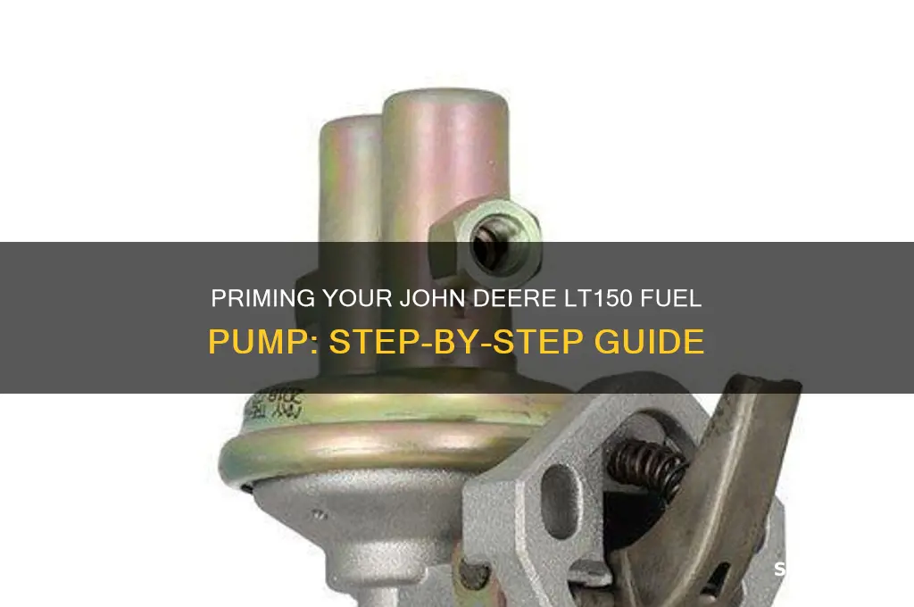 how to prime fuel pump on a john deere lt150