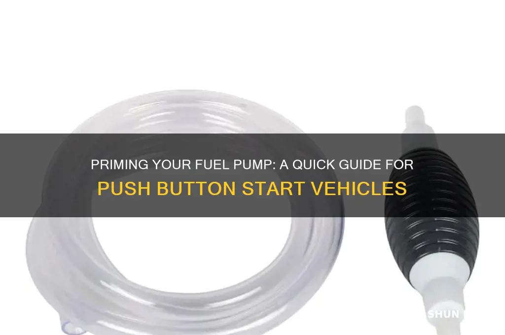 how to prime fuel pump with push button start