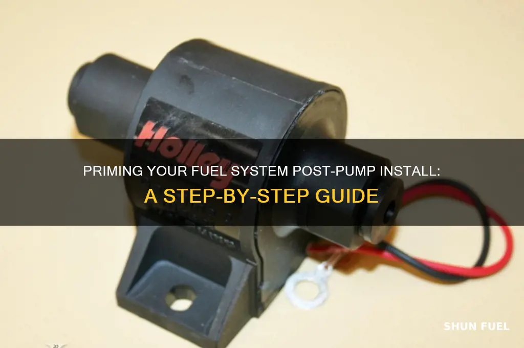how to prime fuel system after fuel pump install