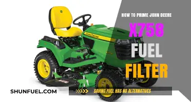 Priming John Deere X758: Fuel Filter Steps