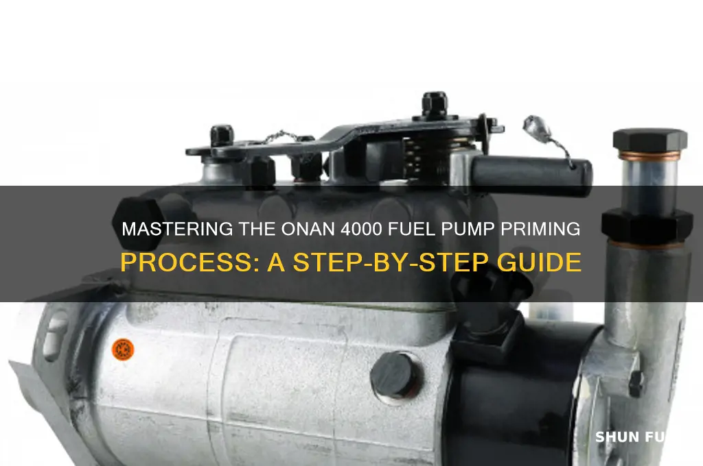 how to prime onan 4000 fuel pump