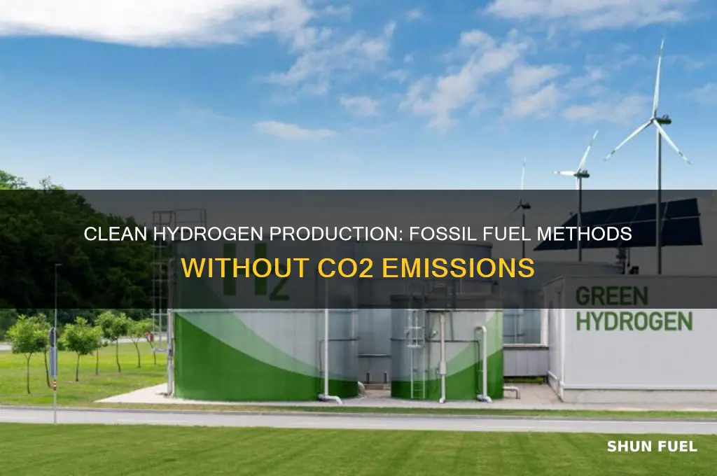 how to produce hydrogen from fossil fuels without co2 emission