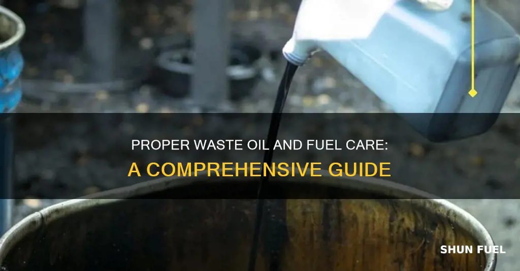 how to properly care for waste oil and fuel