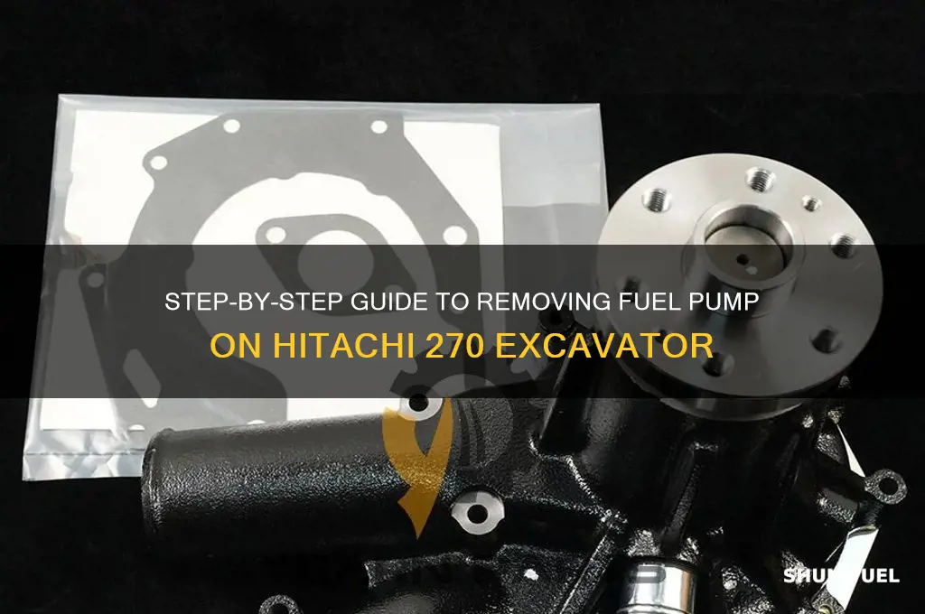 how to pull fuel pump on 270 hitachi excavator