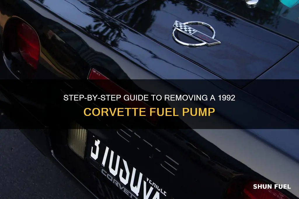 how to pull out fuel pump on a 1992 corvette