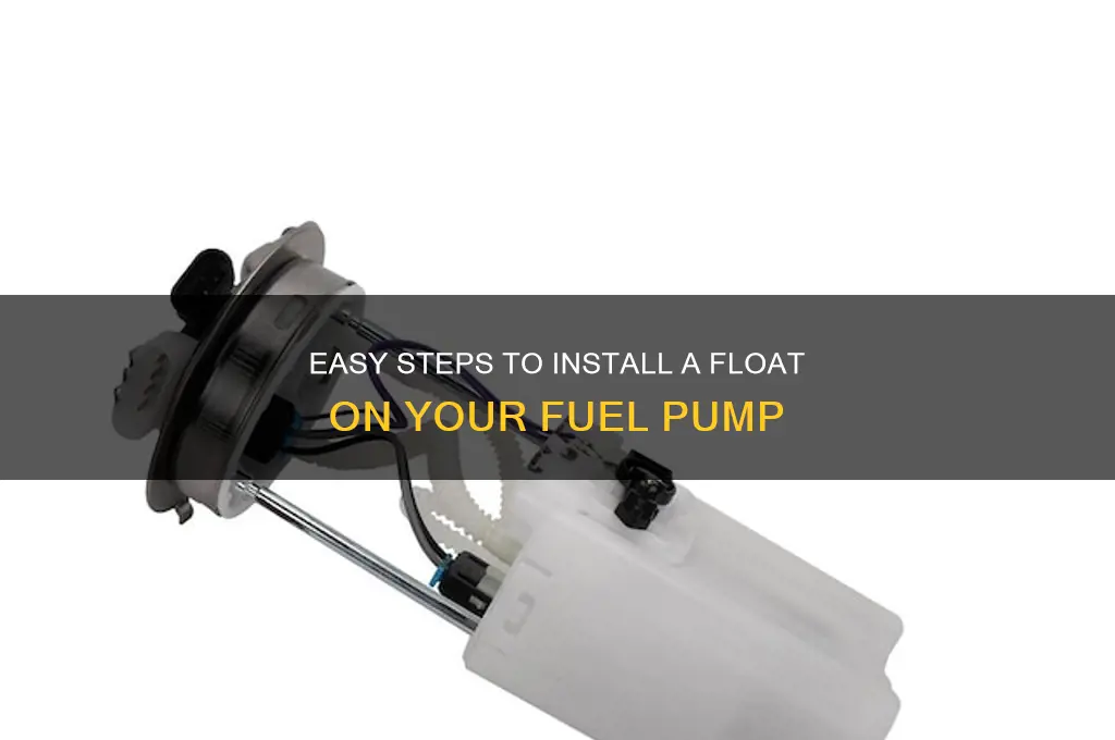 how to put a float on a fuel pump
