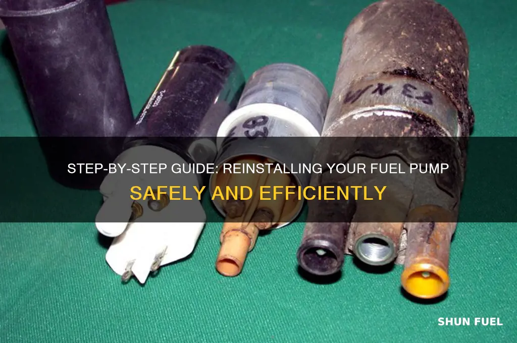 how to put a fuel pump back in