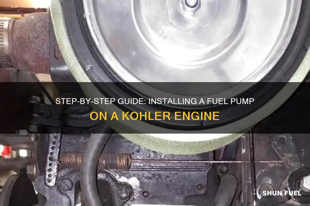 how to put a fuel pump on a kohler engine