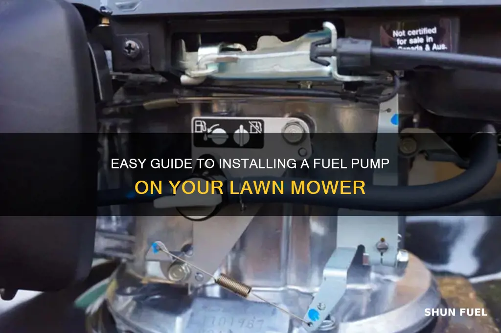 how to put a fuel pump on a lawn mower
