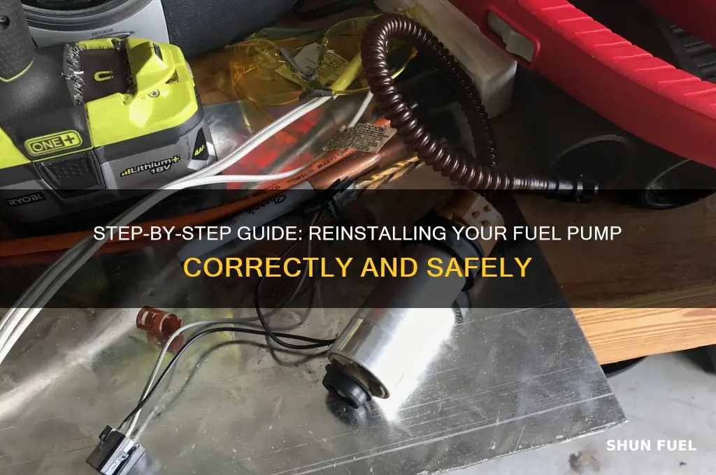 how to put fuel pump back in