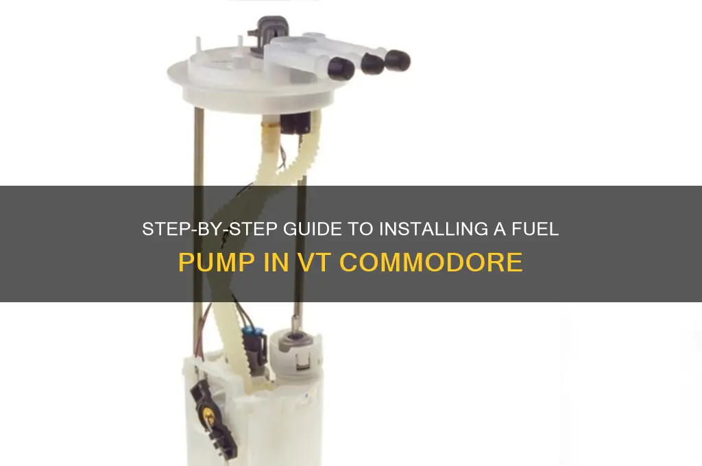 how to put fuel pump in vt commodore