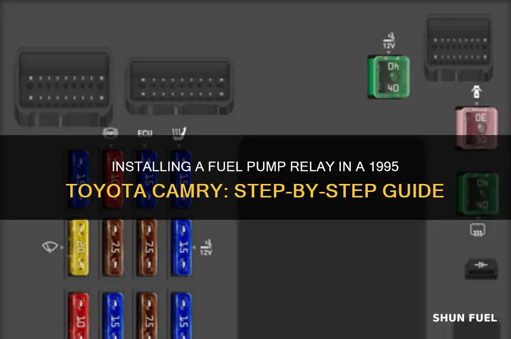 how to put install fuel pump relay toyota camry 1995