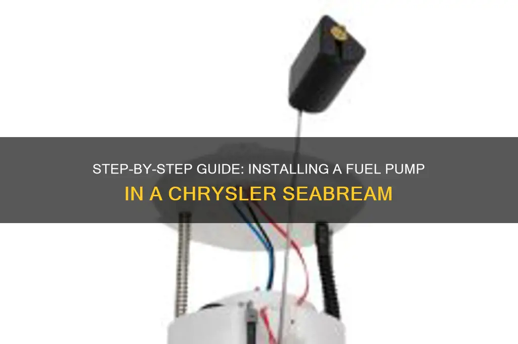 how to put on a fuel pump crysler seabream